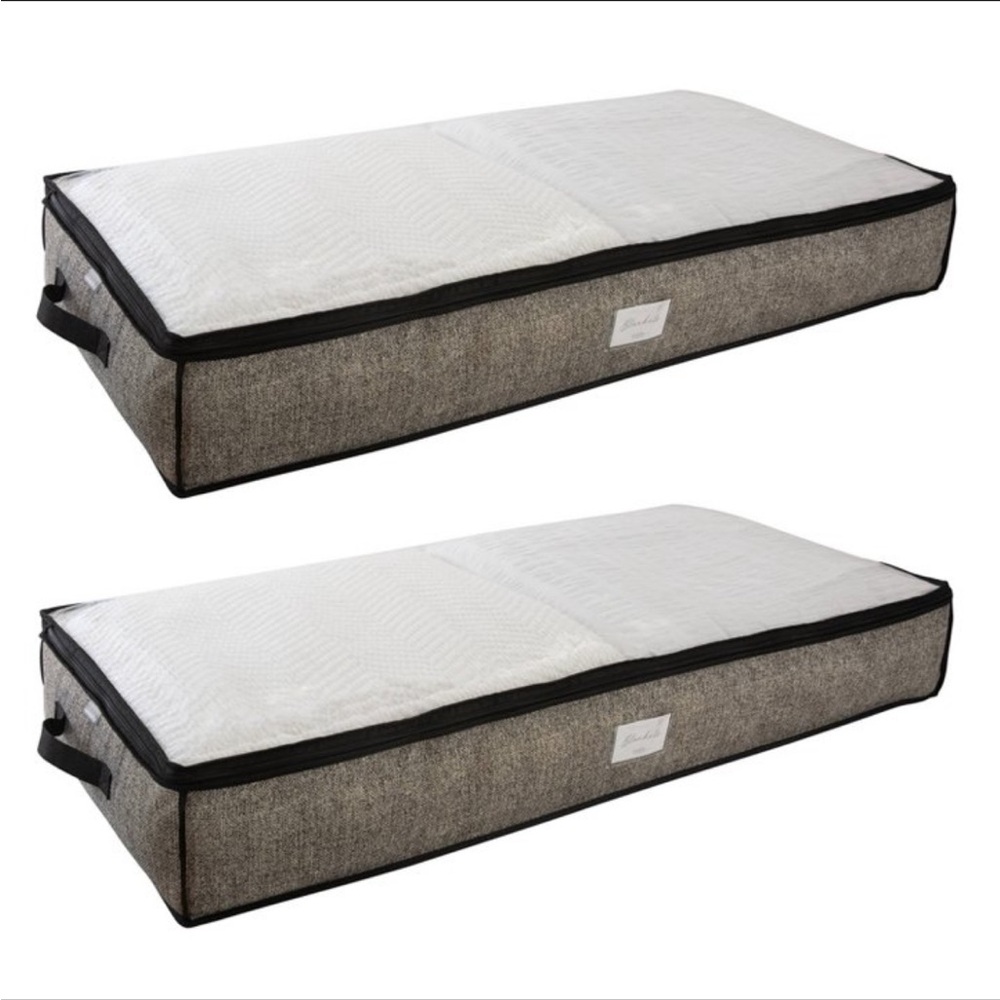 40x18x6 Under Bed storage bags 2 pack - black - New -